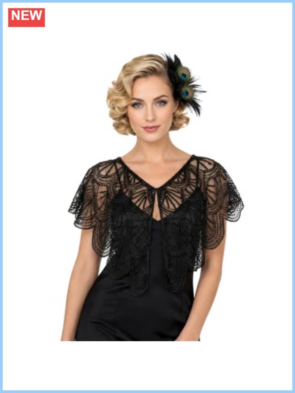 1920s Beaded Shawl Sequined Capelet for Evening Dresses